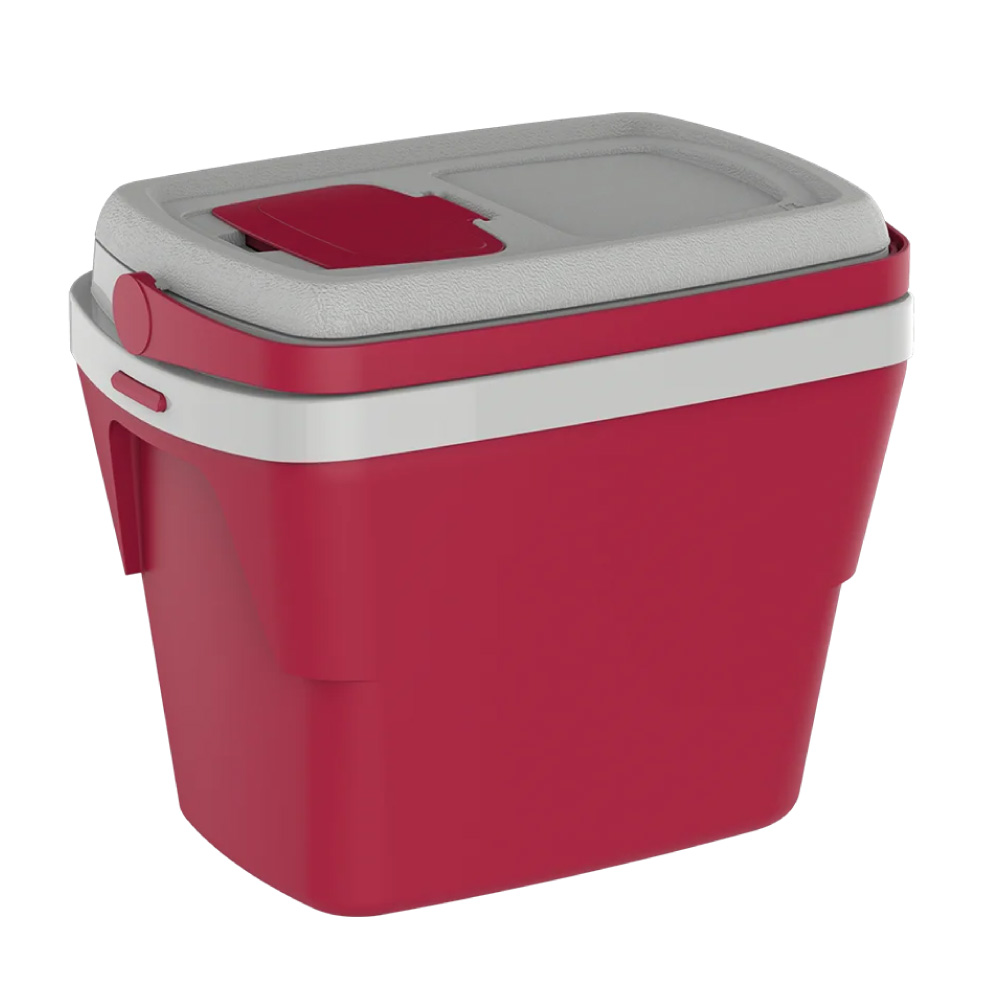 HIELERA TROPICAL 28 LITROS ROJA