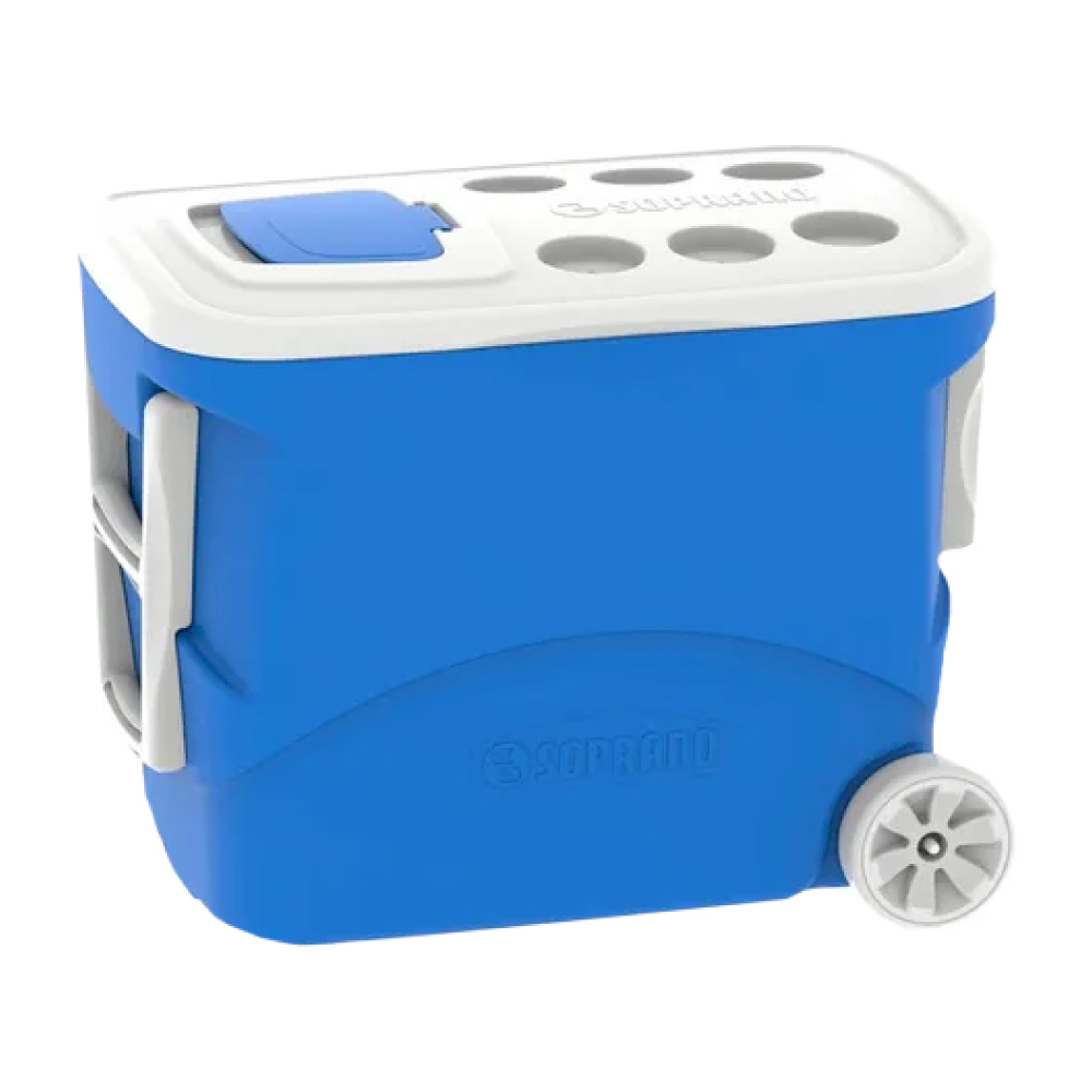 HIELERA TROPICAL PLUS CON RUEDAS 50 LITROS AZUL